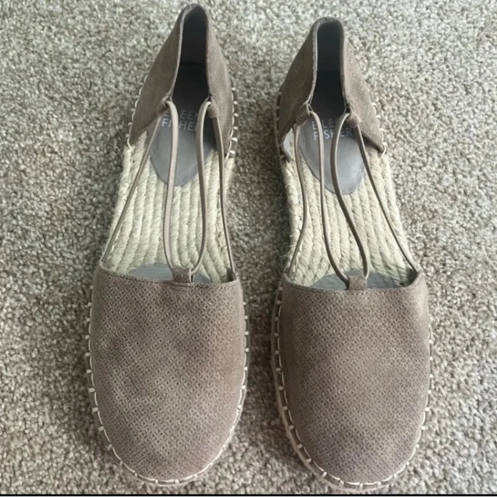 Eileen Fisher Cream Cut Out Lee Espadrille‎ Flats Size 6